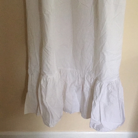 H&M NWT White Cotton Poplin Dress Size Medium - Picture 3 of 6